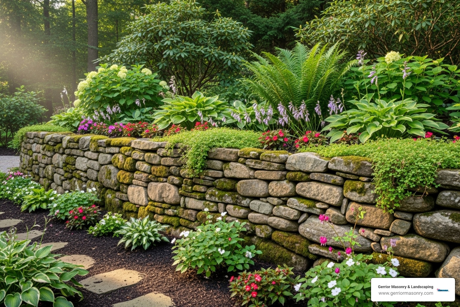 Garden Goals Achieved with Natural Stone Walls