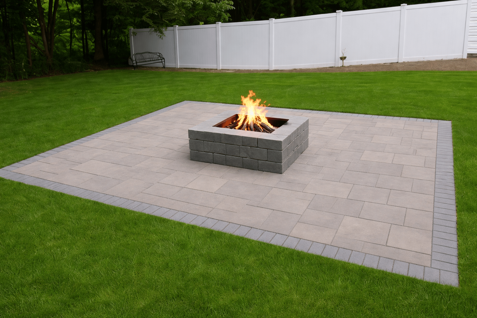 Patio and Firepit Installation by Gerrior